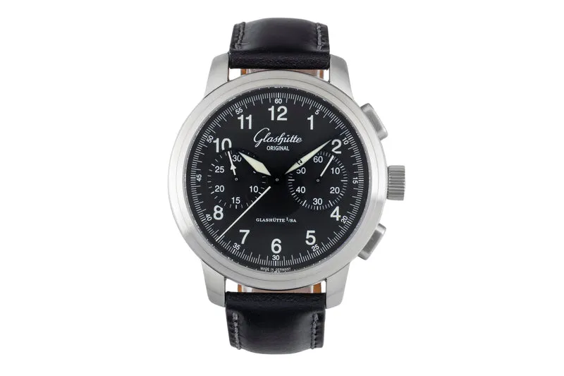 Glashütte Navigator chronograph steel automatic men's watch 1-39-34-17-17-04 [2601526]
