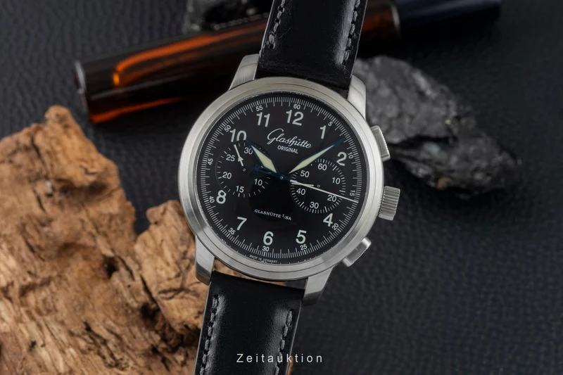Glashütte Navigator chronograph steel automatic men's watch 1-39-34-17-17-04 [2601526]