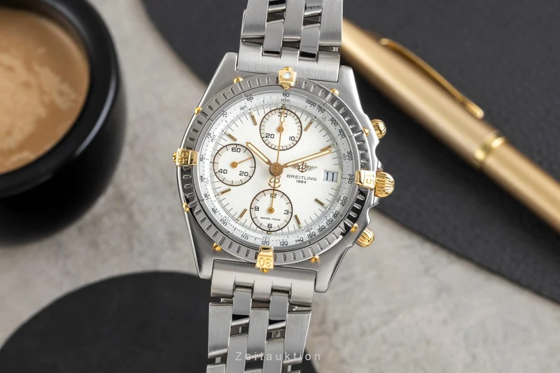 Breitling Chronomat chronograph steel / gold automatic men's watch B13050.1 [2601522]