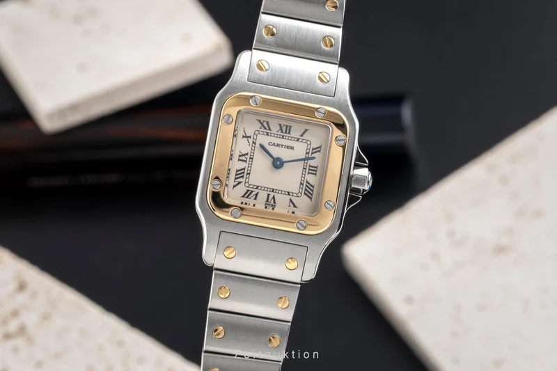 Cartier Santos steel / gold quartz women's watch W20012C4 [2600842]