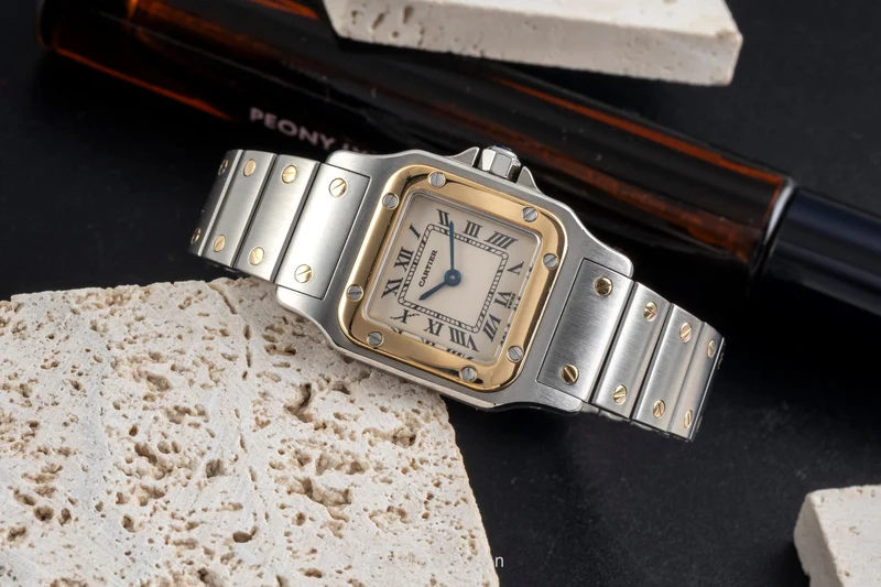 Cartier Santos steel / gold quartz women's watch W20012C4 [2600842]