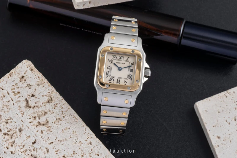 Cartier Santos steel / gold quartz women's watch W20012C4 [2600842]