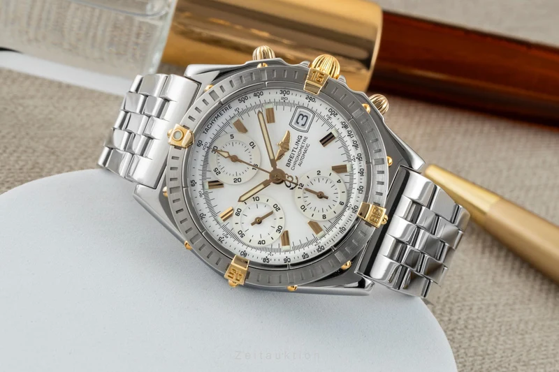 Breitling Chronomat chronograph steel / gold automatic men's watch B13352 [2601758]