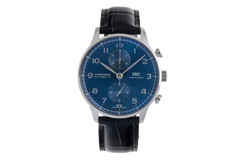 IWC Portugieser chronograph steel automatic men's watch IW371606 LP: 9100EUR [2601752]