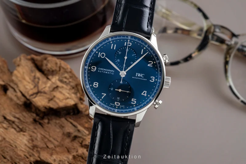 IWC Portugieser chronograph steel automatic men's watch IW371606 LP: 9100EUR [2601752]