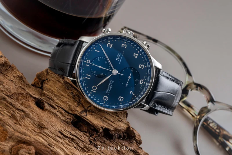 IWC Portugieser chronograph steel automatic men's watch IW371606 LP: 9100EUR [2601752]