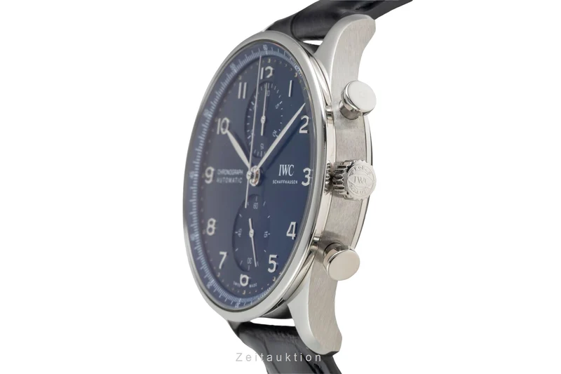 IWC Portugieser chronograph steel automatic men's watch IW371606 LP: 9100EUR [2601752]
