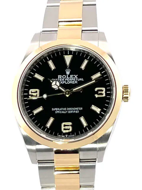 Rolex Explorer 36 Edelstahl Gelbgold 124273