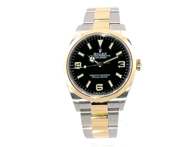 Rolex Explorer 36 Edelstahl Gelbgold 124273