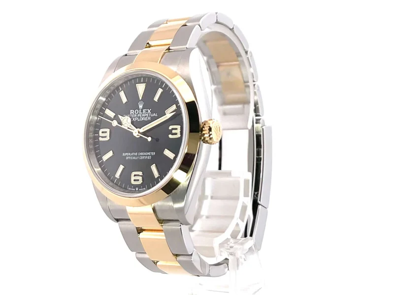 Rolex Explorer 36 Edelstahl Gelbgold 124273