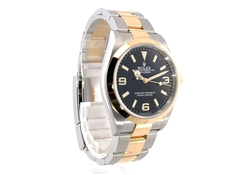 Rolex Explorer 36 Edelstahl Gelbgold 124273