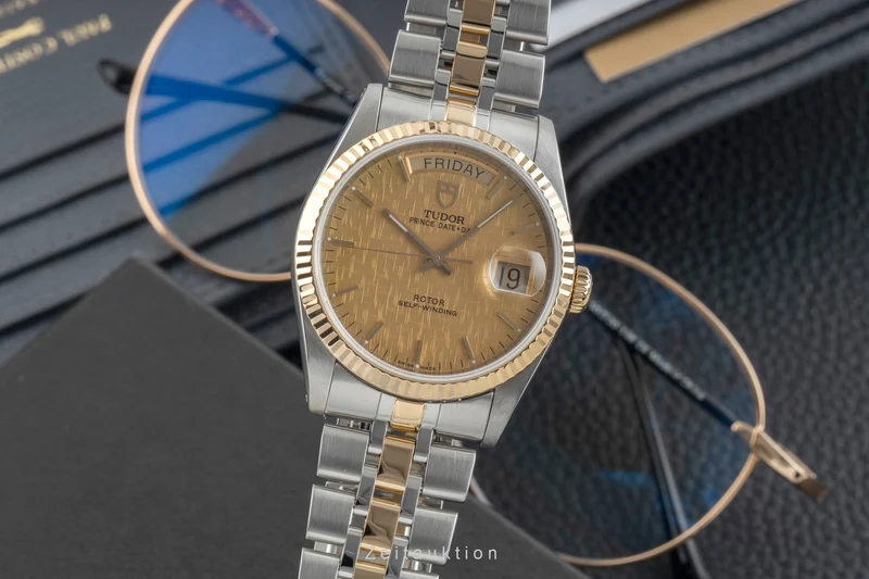 Tudor Date-Day steel / gold automatic men's watch 76213 [2601069]