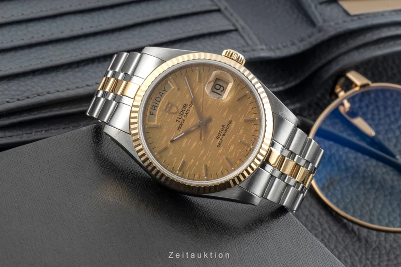 Tudor Date-Day steel / gold automatic men's watch 76213 [2601069]