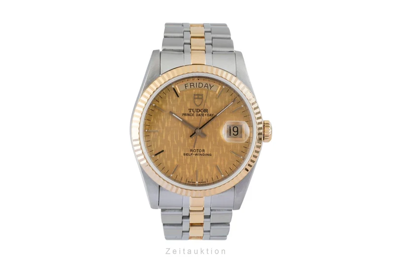 Tudor Date-Day steel / gold automatic men's watch 76213 [2601069]