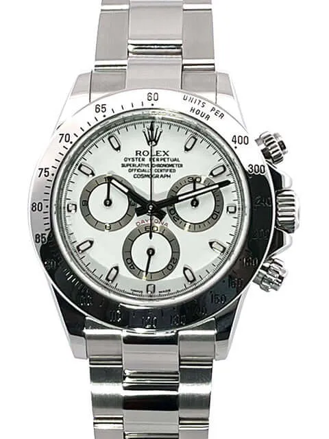 Rolex Daytona Edelstahl 116520 Weiß aus 2010 LC100