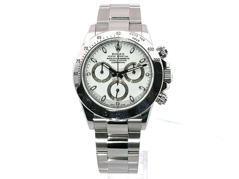 Rolex Daytona Edelstahl 116520 Weiß aus 2010 LC100