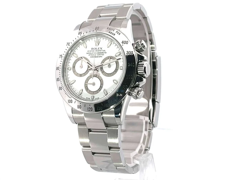 Rolex Daytona Edelstahl 116520 Weiß aus 2010 LC100