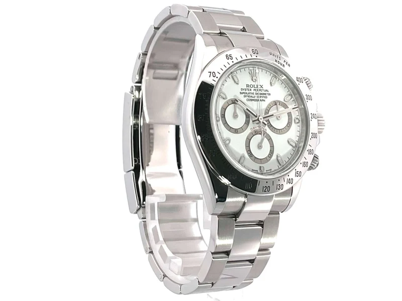 Rolex Daytona Edelstahl 116520 Weiß aus 2010 LC100