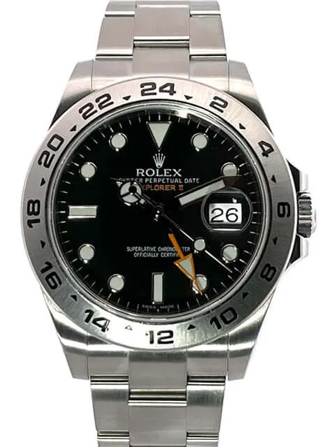 Rolex Explorer II 42 Edelstahl 216570 Schwarz aus 2015