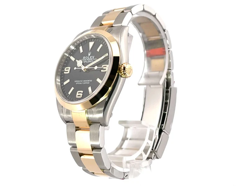 Rolex Explorer 36 Edelstahl Gelbgold 124273 verklebt 2021