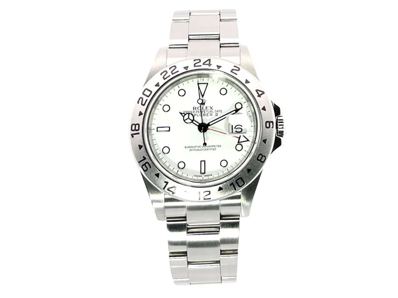 Rolex Explorer II Edelstahl Ref. 16570 Weiß