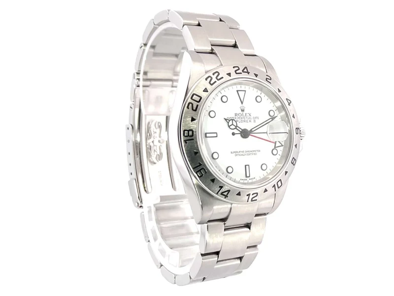 Rolex Explorer II Edelstahl Ref. 16570 Weiß