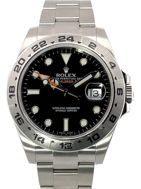 Rolex Explorer II 216570 Schwarz verklebt aus 2012
