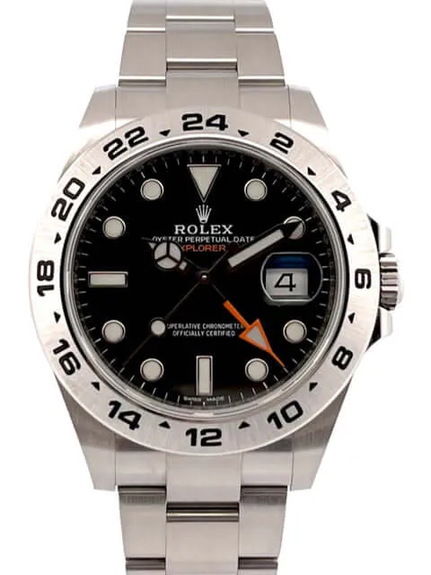 Rolex Explorer II 42 Edelstahl 216570 Schwarz aus 2018