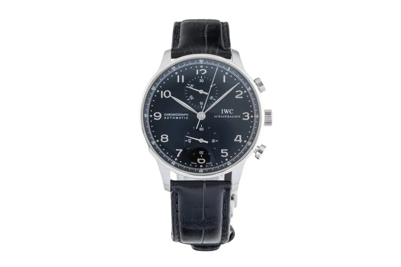 IWC Portugieser chronograph steel automatic men's watch IW371447 LP: 9100EUR [2601187]
