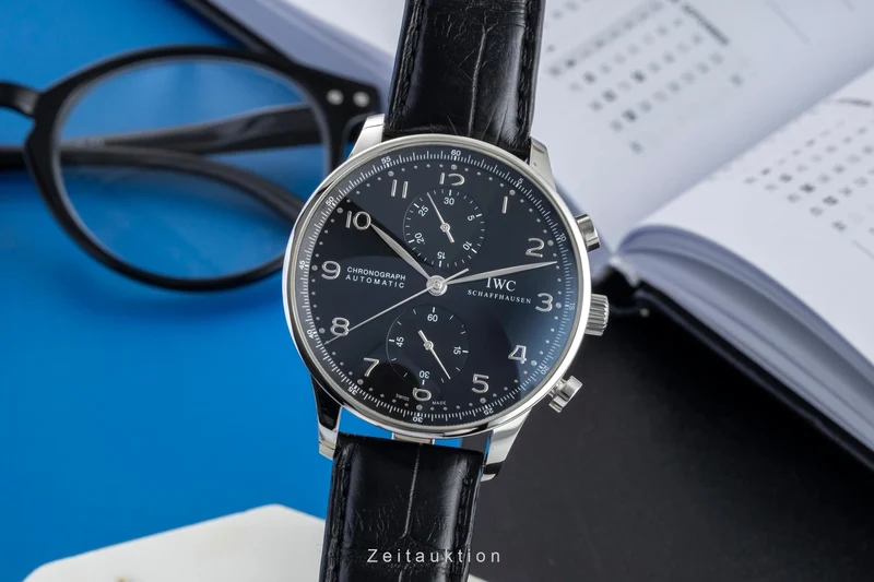 IWC Portugieser chronograph steel automatic men's watch IW371447 LP: 9100EUR [2601187]