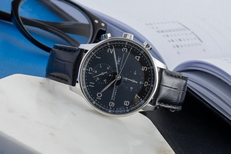 IWC Portugieser chronograph steel automatic men's watch IW371447 LP: 9100EUR [2601187]