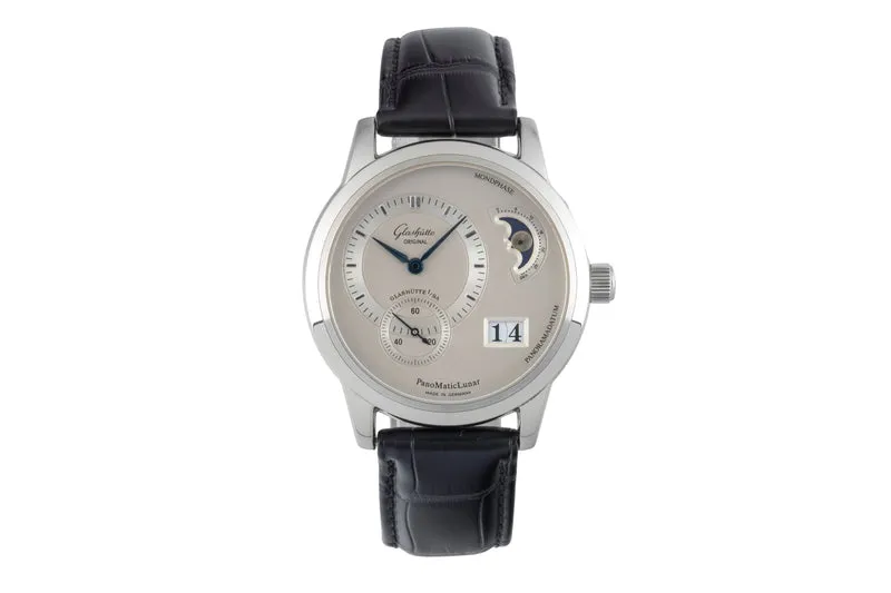 Glashütte PanoMaticLunar steel automatic men's watch 90-02-02-02-04 [2601589]