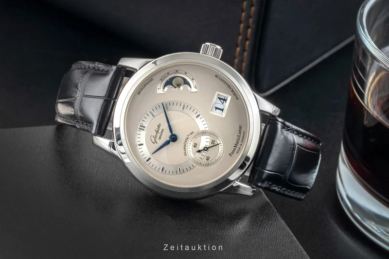 Glashütte PanoMaticLunar steel automatic men's watch 90-02-02-02-04 [2601589]