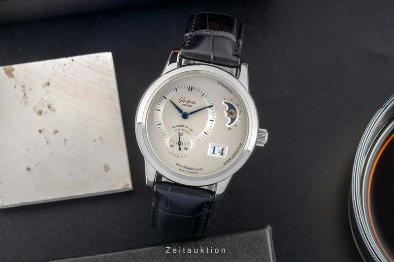 Glashütte PanoMaticLunar steel automatic men's watch 90-02-02-02-04 [2601589]
