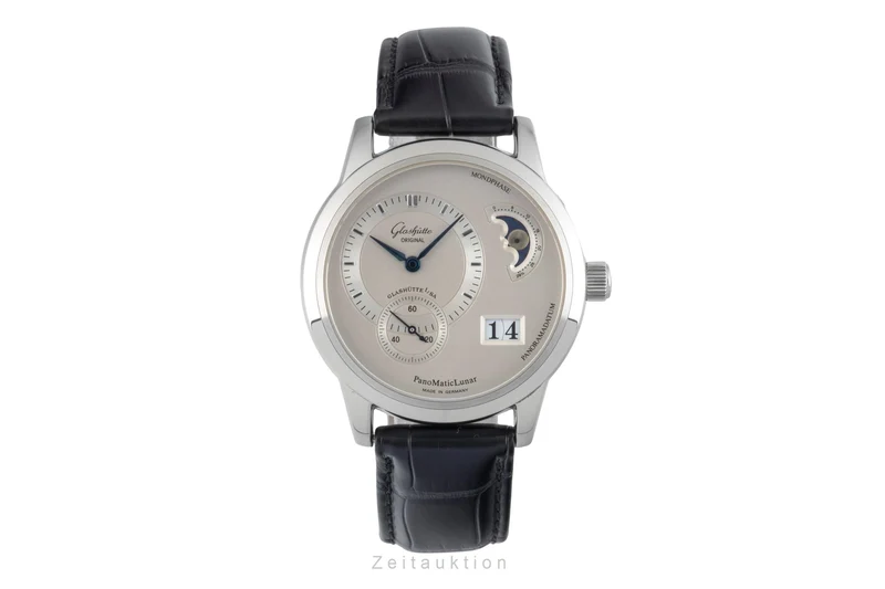 Glashütte PanoMaticLunar steel automatic men's watch 90-02-02-02-04 [2601589]