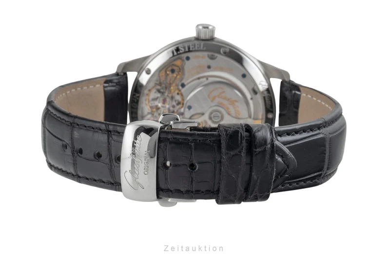 Glashütte PanoMaticLunar steel automatic men's watch 90-02-02-02-04 [2601589]