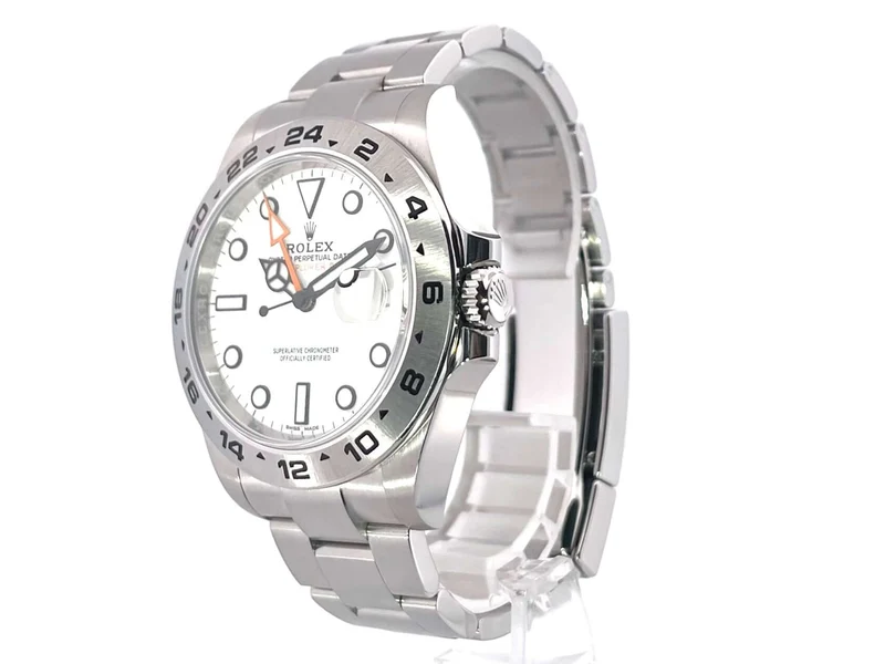 Rolex Explorer II 42 Edelstahl 216570 weißes Zifferblatt