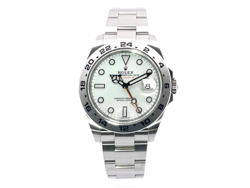 Rolex Explorer II 42 Edelstahl 216570 weißes Zifferblatt