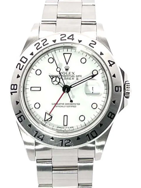 Rolex Explorer II Edelstahl Ref. 16570 Weiß