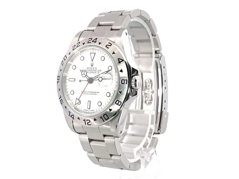 Rolex Explorer II Edelstahl Ref. 16570 Weiß
