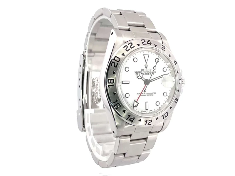 Rolex Explorer II Edelstahl Ref. 16570 Weiß