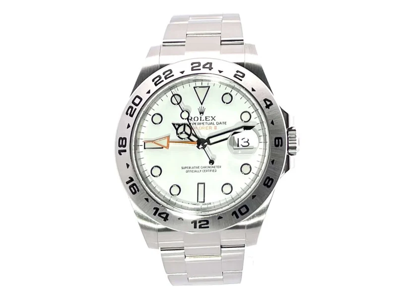 Rolex Explorer II 42 Edelstahl 216570 weißes Zifferblatt