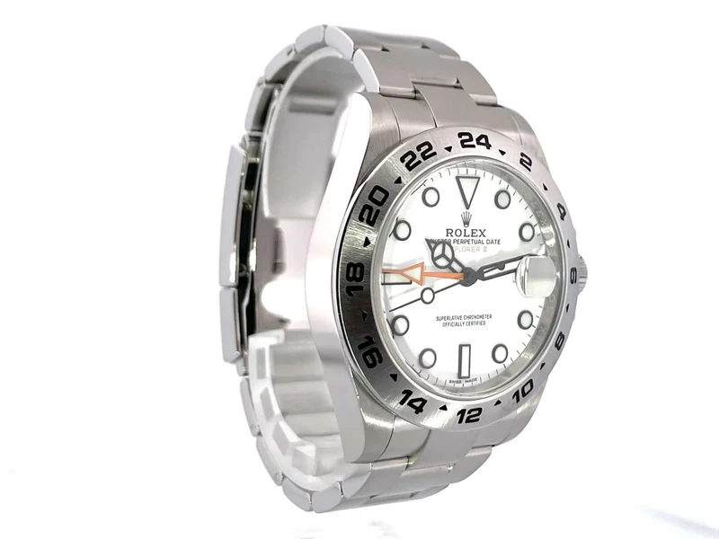 Rolex Explorer II 42 Edelstahl 216570 weißes Zifferblatt