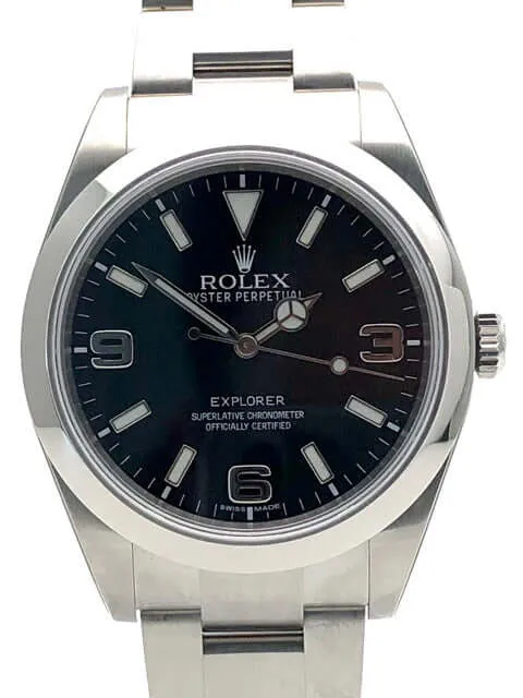 Rolex Explorer I Ref. 214270 Edelstahl LC100 aus 2014 verklebt