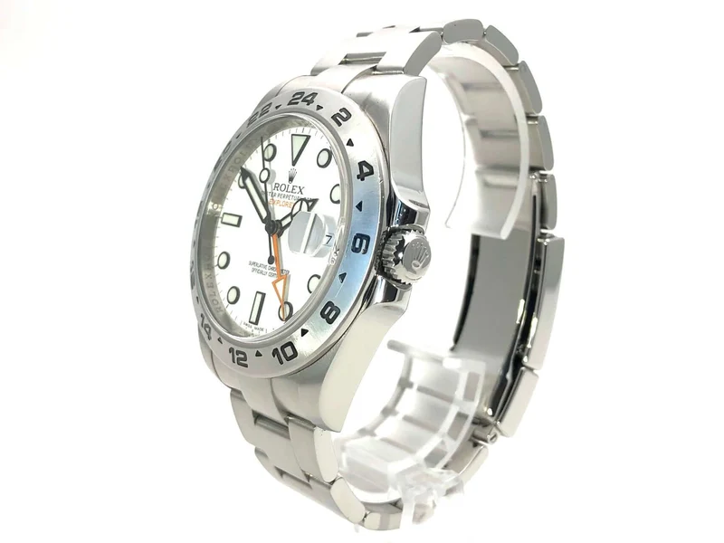 Rolex Explorer II 42 Edelstahl 216570 aus 2014 LC100 weißes Zifferblatt