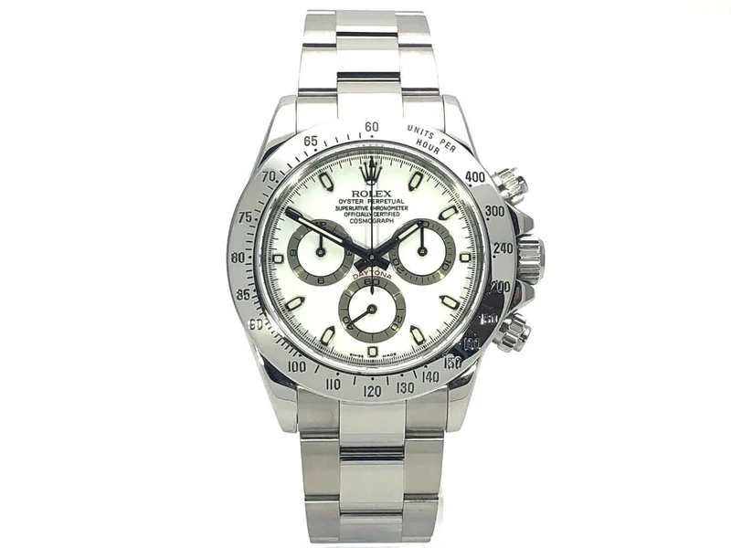 Rolex Daytona Edelstahl 116520 Weiß aus 2009 LC100