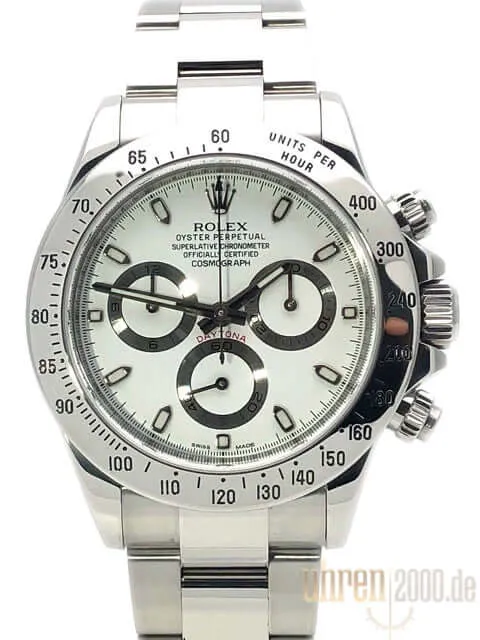 Rolex Daytona Edelstahl 116520 Weiß aus 2012 LC100