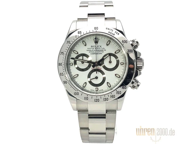 Rolex Daytona Edelstahl 116520 Weiß aus 2012 LC100