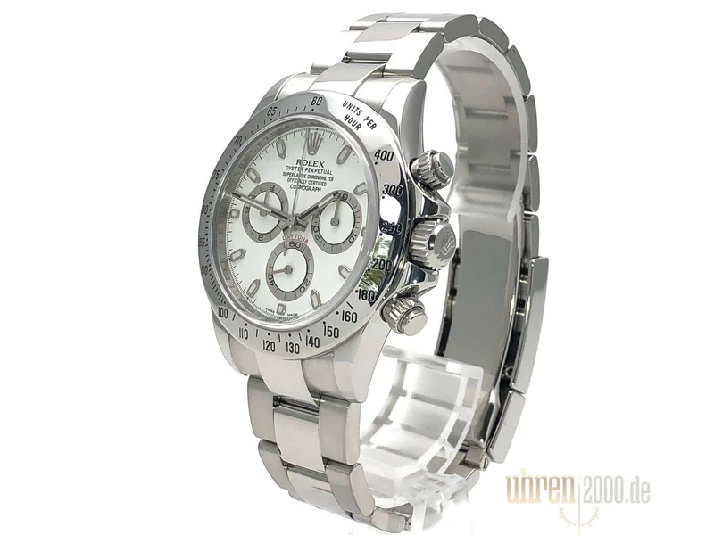 Rolex Daytona Edelstahl 116520 Weiß aus 2012 LC100
