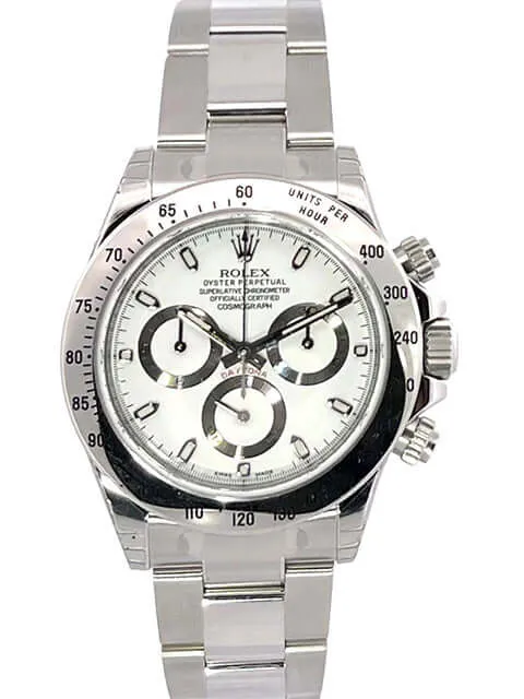 Rolex Daytona Edelstahl 116520 Weiß